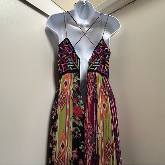 Anthropologie Embroidered Flowy Maxi Dress - Picture 6 of 8